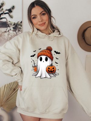 Cute Ghost Hoodie Halloween Ghost Hoodie Womens Halloween Hoodie Cute Fall Hoodie Spooky Season Hoodie riracha 2