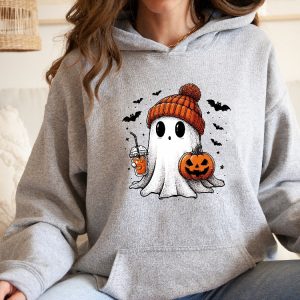 Cute Ghost Hoodie Halloween Ghost Hoodie Womens Halloween Hoodie Cute Fall Hoodie Spooky Season Hoodie riracha 3