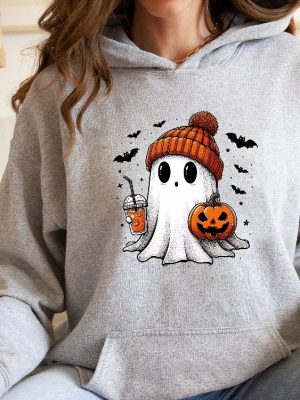 Cute Ghost Hoodie Halloween Ghost Hoodie Womens Halloween Hoodie Cute Fall Hoodie Spooky Season Hoodie riracha 3