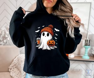 Cute Ghost Hoodie Halloween Ghost Hoodie Womens Halloween Hoodie Cute Fall Hoodie Spooky Season Hoodie riracha 4