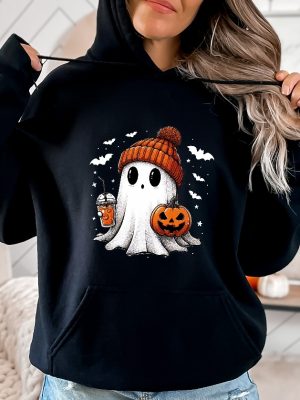 Cute Ghost Hoodie Halloween Ghost Hoodie Womens Halloween Hoodie Cute Fall Hoodie Spooky Season Hoodie riracha 4