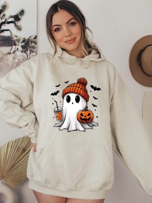 Cute Ghost Hoodie Halloween Ghost Hoodie Womens Halloween Hoodie Cute Fall Hoodie Spooky Season Hoodie riracha 6