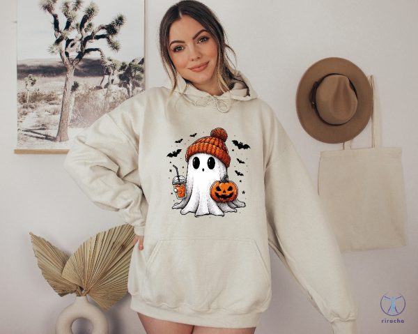 Cute Ghost Hoodie Halloween Ghost Hoodie Womens Halloween Hoodie Cute Fall Hoodie Spooky Season Hoodie riracha 6