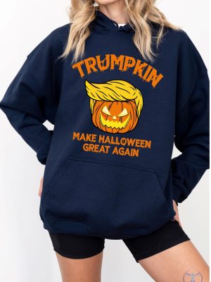 Trumpkin Halloween Hoodie Make Halloween Great Maga Hoodie Halloween Kid Sweatshirt Trump Hoodie riracha 4