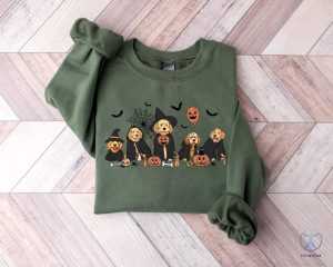 Ghost And Witch Goldendoodle Halloween Sweatshirt Ghost Goldendoodle Shirt Halloween Dog Shirt riracha 6 1