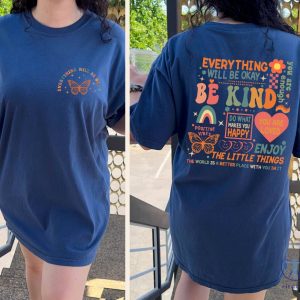 Everything Will Be Okay Shirt Aesthetic Mental Health Retro Shirt Self Growth Shirt riracha 2