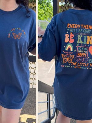 Everything Will Be Okay Shirt Aesthetic Mental Health Retro Shirt Self Growth Shirt riracha 2