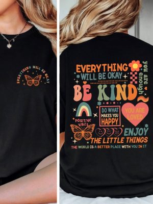 Everything Will Be Okay Shirt Aesthetic Mental Health Retro Shirt Self Growth Shirt riracha 3