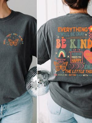 Everything Will Be Okay Shirt Aesthetic Mental Health Retro Shirt Self Growth Shirt riracha 4