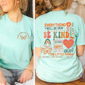 Everything Will Be Okay Shirt Aesthetic Mental Health Retro Shirt Self Growth Shirt riracha 6