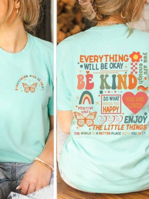 Everything Will Be Okay Shirt Aesthetic Mental Health Retro Shirt Self Growth Shirt riracha 6