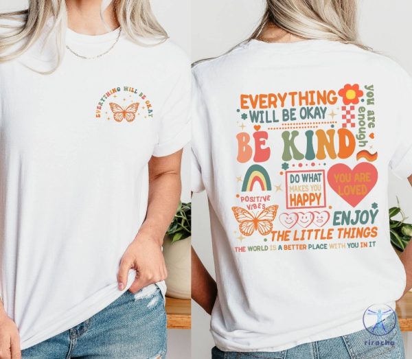 Everything Will Be Okay Shirt Aesthetic Mental Health Retro Shirt Self Growth Shirt riracha 7