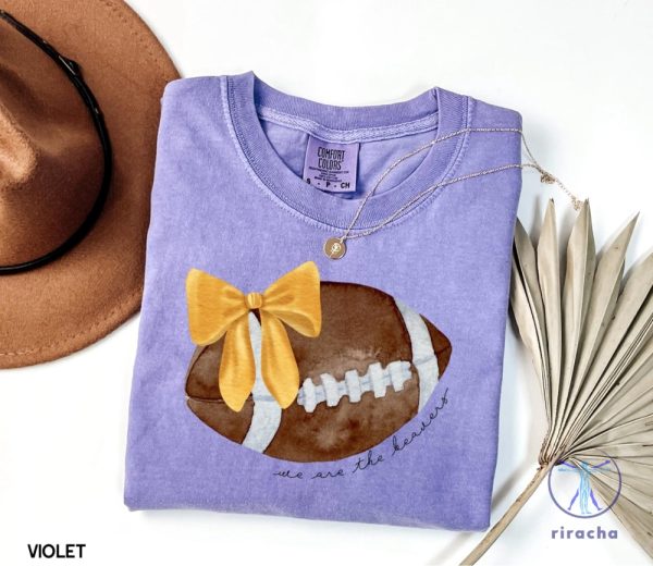 Cute Football Mom Shirt Custom Mascot Bow Shirt Coquette Bows School Spirit T Shirt riracha 3