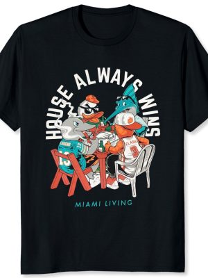 Miami Mascots Playing Dominos Shirt Unique Florida Shirt Perfect 305 Gift Shirt riracha 4