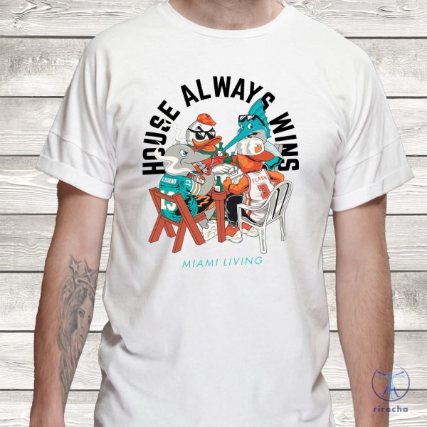 Miami Mascots Playing Dominos Shirt Unique Florida Shirt Perfect 305 Gift Shirt riracha 5