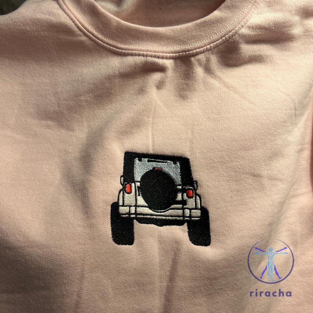 Embroidered Jeep Sweatshirt Offroad Shirt Usa Flag Sweatshirt Jeep Embroidered Shirt