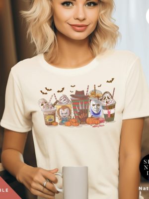 Halloween Horror Characters Coffee Shirt Coffee Cups Shirt Horror Character riracha 4