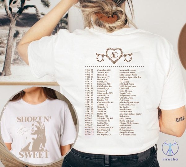 Sabrina Carpenter Tour Shirt Sabrina Carpenter Short And Sweet Tour Setlist Short And Sweet Tour Merch riracha 1