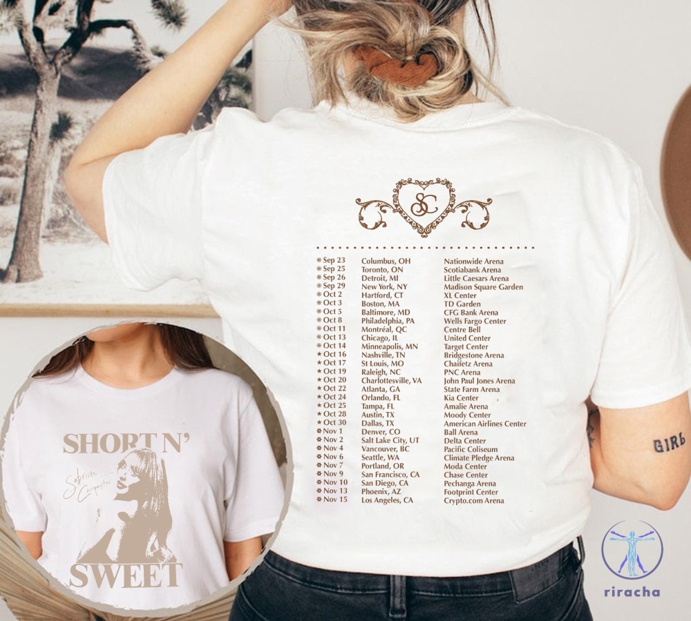 Sabrina Carpenter Tour Shirt Sabrina Carpenter Short And Sweet Tour Setlist Short And Sweet Tour Merch