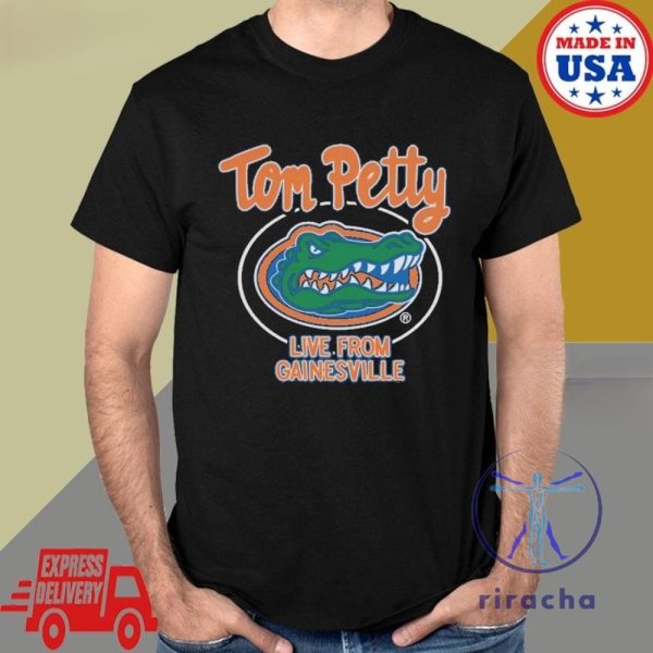 Official Tom Petty Florida Gators Original Retro Brand Black Label T Shirt Tom Petty T Shirt riracha 1