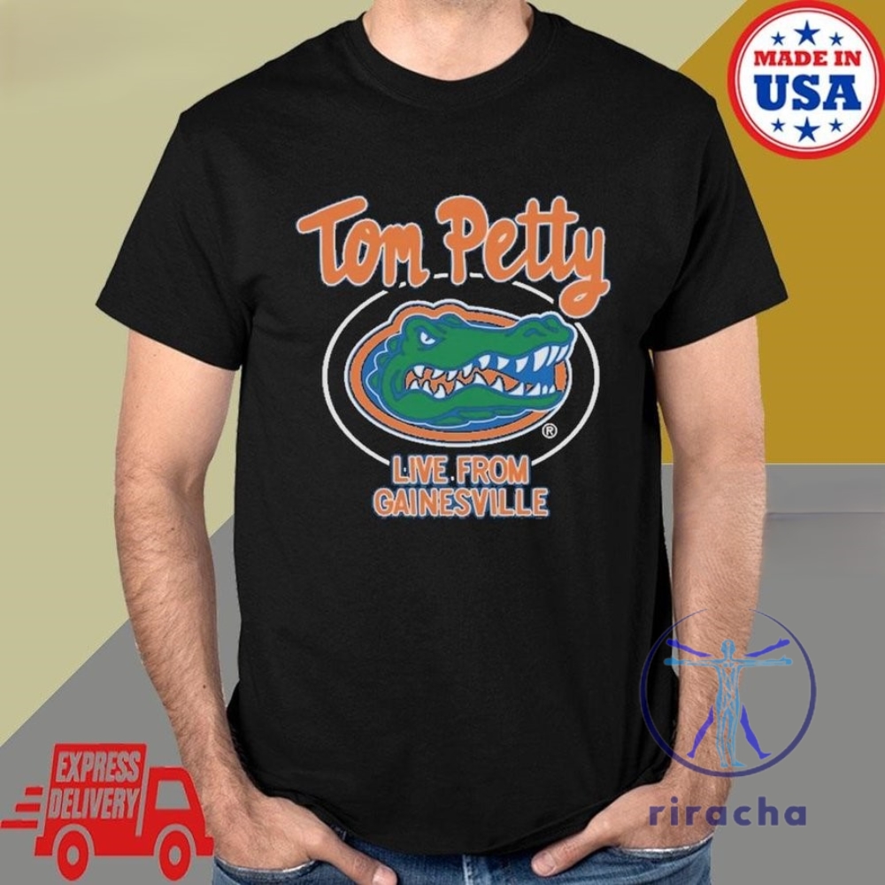 Official Tom Petty Florida Gators Original Retro Brand Black Label T Shirt Tom Petty T Shirt