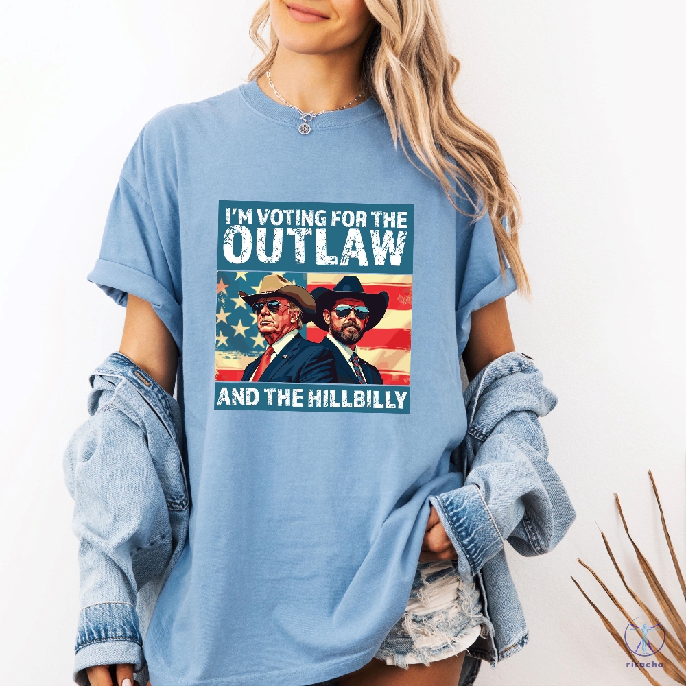 Ridin With The Outlaw And The Hillbilly Trump Shirt Trump Vance Shirt