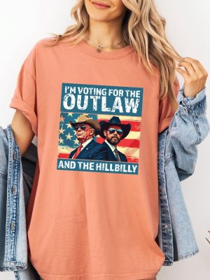 Ridin With The Outlaw And The Hillbilly Trump Shirt Trump Vance Shirt riracha 2