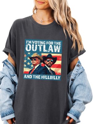 Ridin With The Outlaw And The Hillbilly Trump Shirt Trump Vance Shirt riracha 3