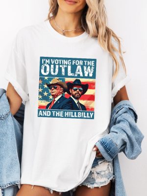 Ridin With The Outlaw And The Hillbilly Trump Shirt Trump Vance Shirt riracha 4