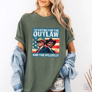 Ridin With The Outlaw And The Hillbilly Trump Shirt Trump Vance Shirt riracha 5