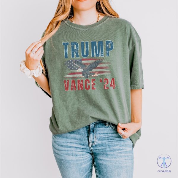 Trump Vance T Shirt Trump Vance 2024 Shirt Trump 2024 Shirt American Flag Shirt Trump Vance Shirt riracha 3