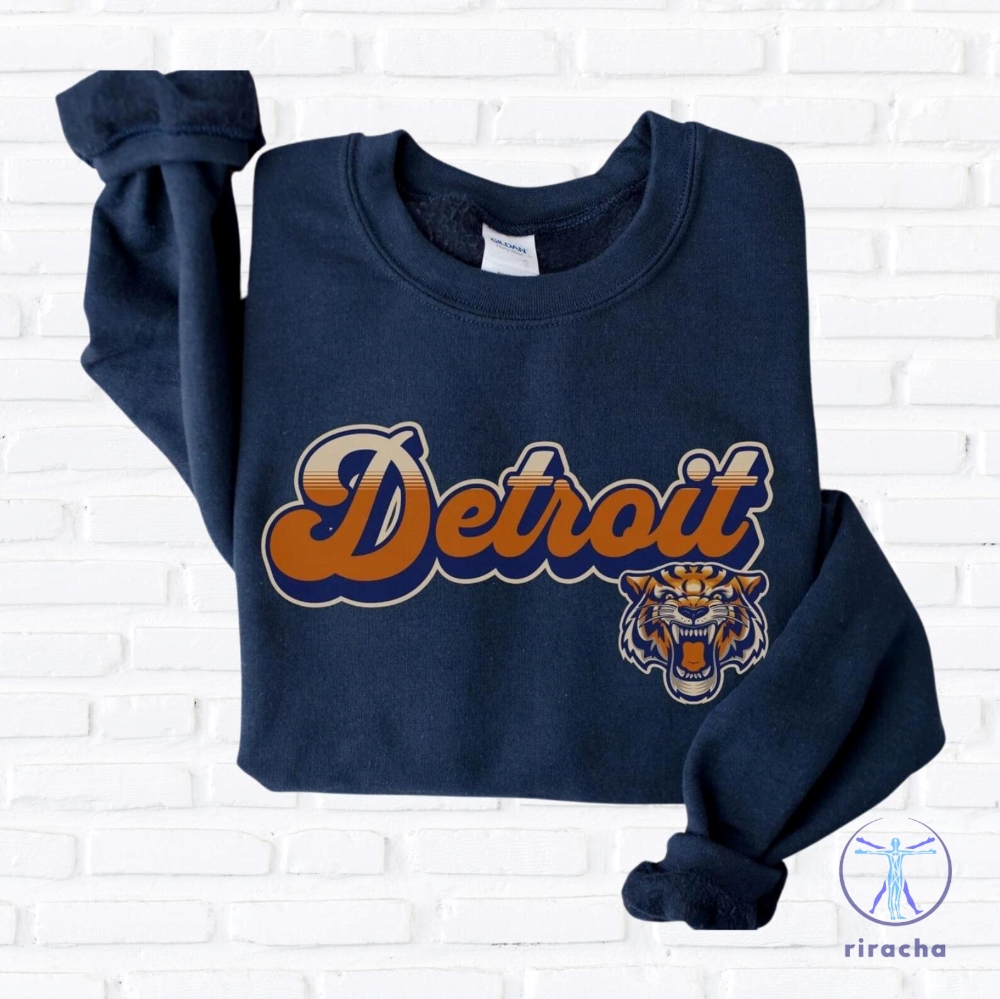 Detroit Tigers Sweatshirt Detroit Tigers Vintage Crewneck Tigers Baseball Detroit Tigers Shirt