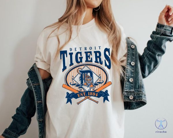 Detroit Tigers T Shirt Vintage Style Graphic Tee Retro Baseball Fan Shirt Detroit Tigers Shirt riracha 1