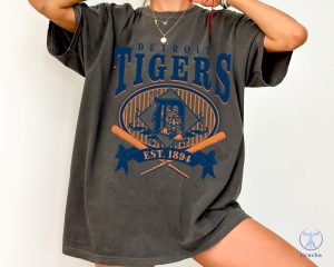 Detroit Tigers T Shirt Vintage Style Graphic Tee Retro Baseball Fan Shirt Detroit Tigers Shirt riracha 2