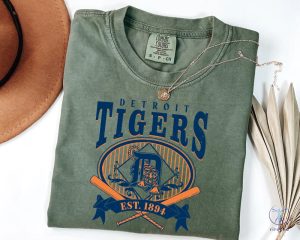 Detroit Tigers T Shirt Vintage Style Graphic Tee Retro Baseball Fan Shirt Detroit Tigers Shirt riracha 3