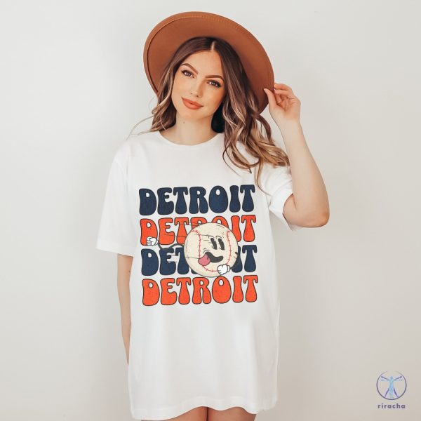 Detroit Retro Style Baseball Shirt Detroit Baseball Detroit Tigers Shirt riracha 1