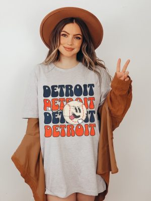 Detroit Retro Style Baseball Shirt Detroit Baseball Detroit Tigers Shirt riracha 2