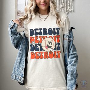 Detroit Retro Style Baseball Shirt Detroit Baseball Detroit Tigers Shirt riracha 3