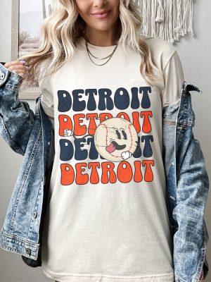 Detroit Retro Style Baseball Shirt Detroit Baseball Detroit Tigers Shirt riracha 3