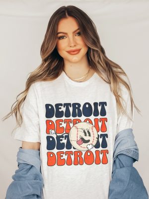 Detroit Retro Style Baseball Shirt Detroit Baseball Detroit Tigers Shirt riracha 4