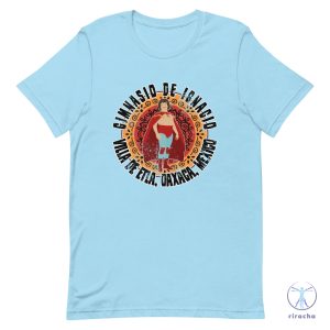 Gimnasio De Ignacio T Shirt Nacho Libre Luchador Oaxaca Mexico Lucha Nacho Libre Blue Shirt riracha 2