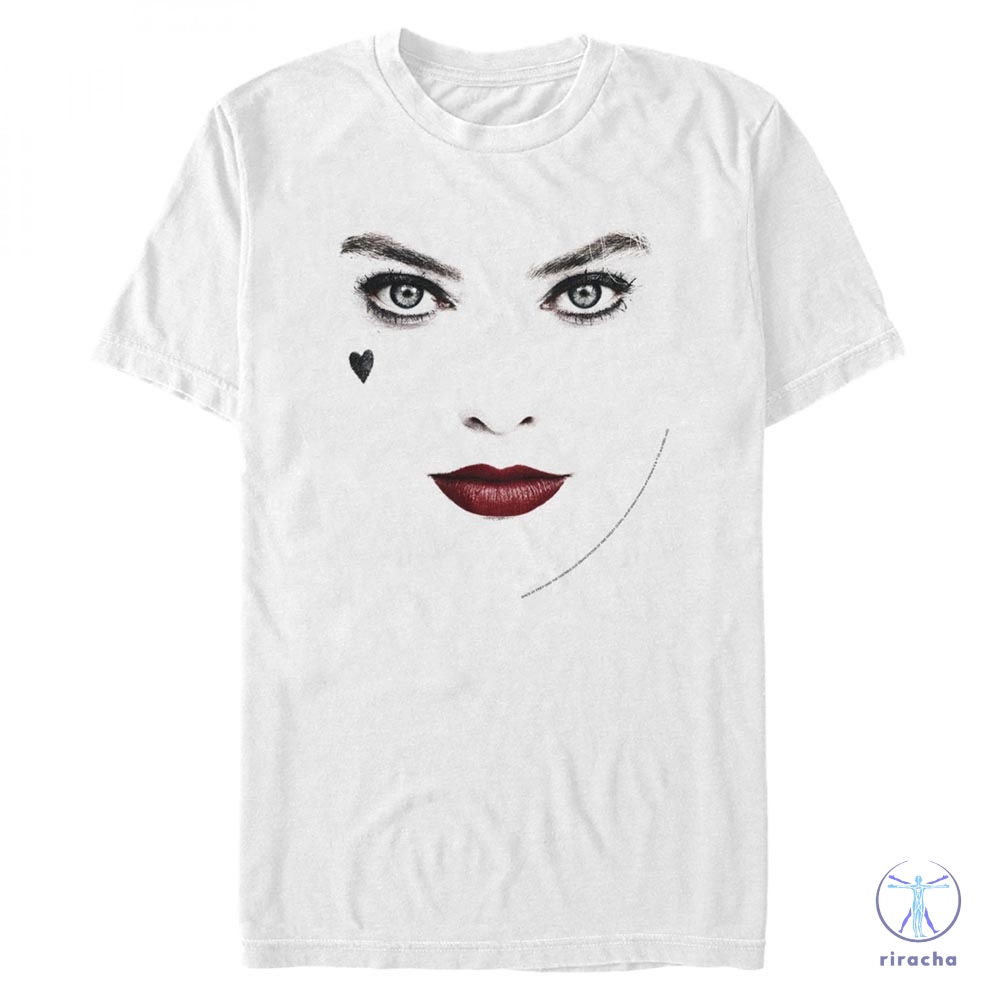 Harley Quinn Birds Of Prey Face White Tshirt Harley Quinn Shirt