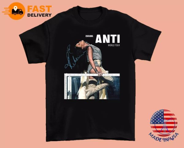 Rihanna Anti World Tour 2016 Gift Short Sleeve Unisex Tshirt Rihanna 2016 Album riracha 2