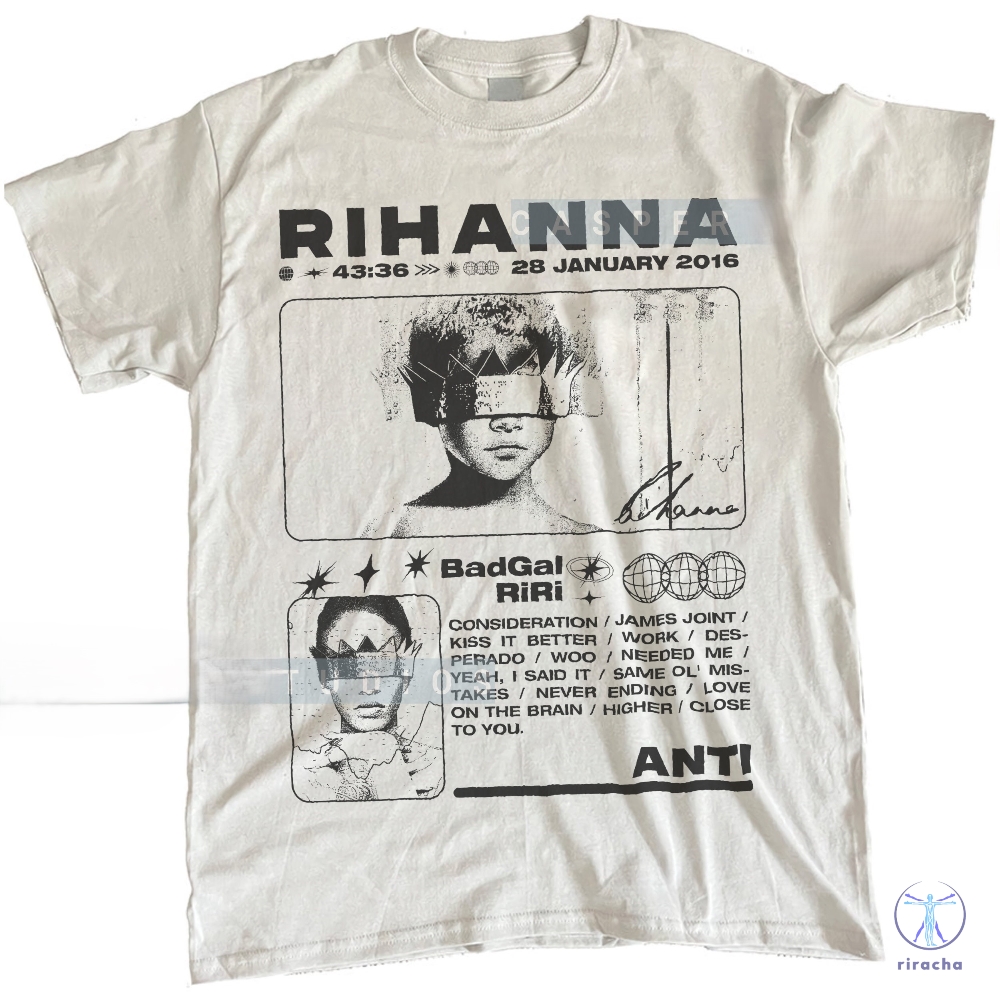 Rihanna Album Anti Music Fan Gift Tshirt Rihanna Album Tee Badgirl Riri Tshirt Rihanna 2016 Album