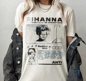 Rihanna Album Anti Music Fan Gift Tshirt Rihanna Album Tee Badgirl Riri Tshirt Rihanna 2016 Album riracha 4