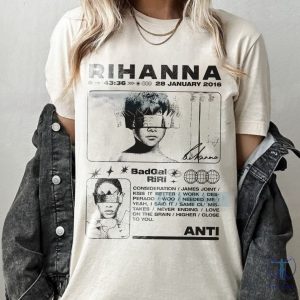 Rihanna Album Anti Music Fan Gift Tshirt Rihanna Album Tee Badgirl Riri Tshirt Rihanna 2016 Album riracha 4