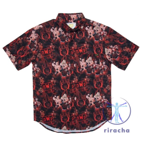 Nwo Wolfpac Button Down Shirt Nwo Wolfpac Shirt Nwo Wolfpac Hawaiian Shirt riracha 1