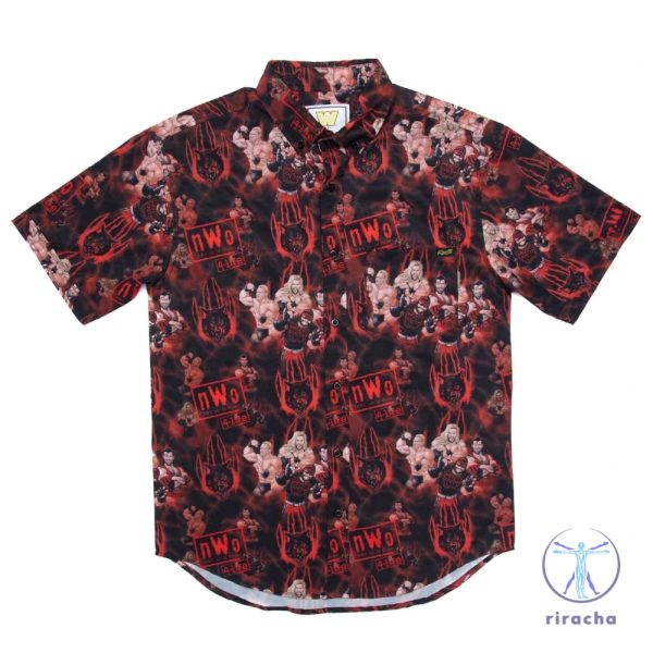 Nwo Wolfpac Button Down Shirt Nwo Wolfpac Shirt Nwo Wolfpac Hawaiian Shirt riracha 2