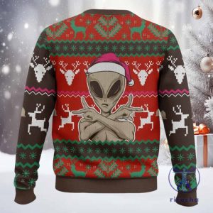 Alien You Are Not Alone This Christmas Ugly Sweater Alien You Are Not Alone This Sweatshirt riracha 2