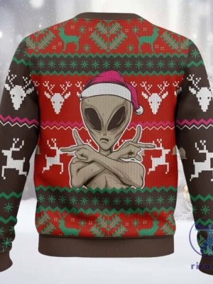 Alien You Are Not Alone This Christmas Ugly Sweater Alien You Are Not Alone This Sweatshirt riracha 2